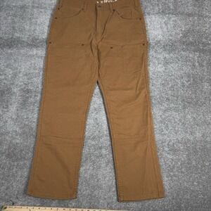 Devil-Dog Pants Men's 36x32 Duck Canvas Brown‎ Carpenter Rivets Double Knee
